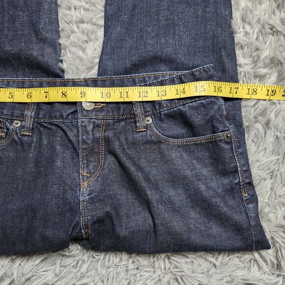 Ann Taylor Loft Jeans Womens 4 Curvy Straight Blue Dark Wash Denim Stretch Pants - Picture 5 of 14